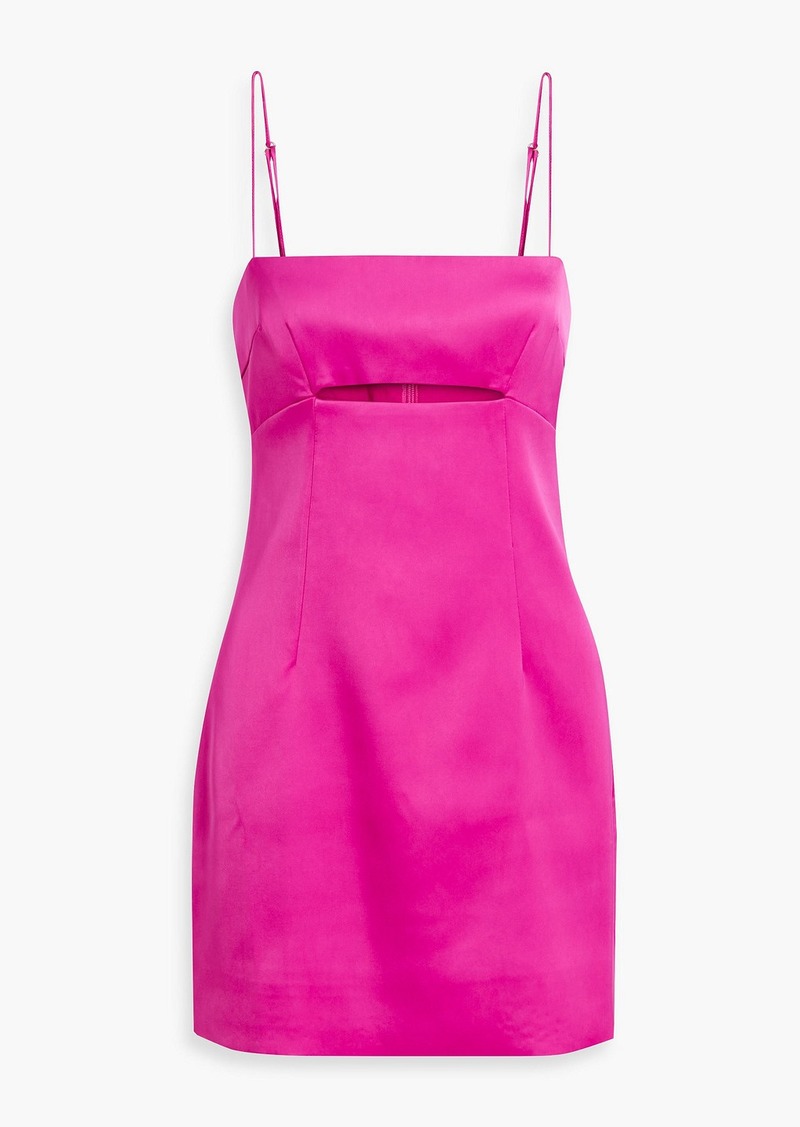 Nicholas - Lomy cutout satin mini dress - Pink - US 0