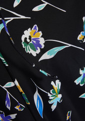 Nicholas - Nina floral-print satin maxi dress - Black - US 0