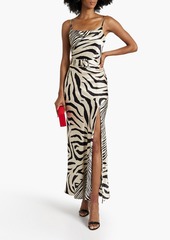 Nicholas - Simone zebra-print silk-satin maxi dress - Animal print - US 2