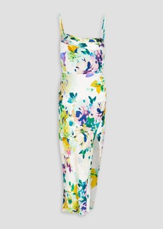 Nicholas - Skyler draped floral-print silk-satin midi dress - Multicolor - US 12