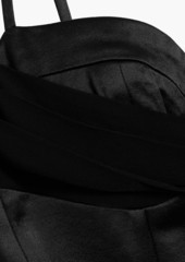 Nicholas - Solara draped satin and chiffon gown - Black - US 2