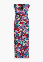 Nicholas - Sorin strapless floral-print stretch-mesh midi dress - Purple - US 6