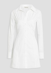 Nicholas - Tanvi gathered cotton-poplin mini shirt dress - White - US 4