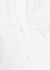 Nicholas - Tanvi gathered cotton-poplin mini shirt dress - White - US 4