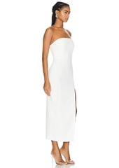 NICHOLAS Adiba Strapless Round Edge Midi Dress