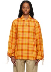 Nicholas Daley Orange Check Shirt