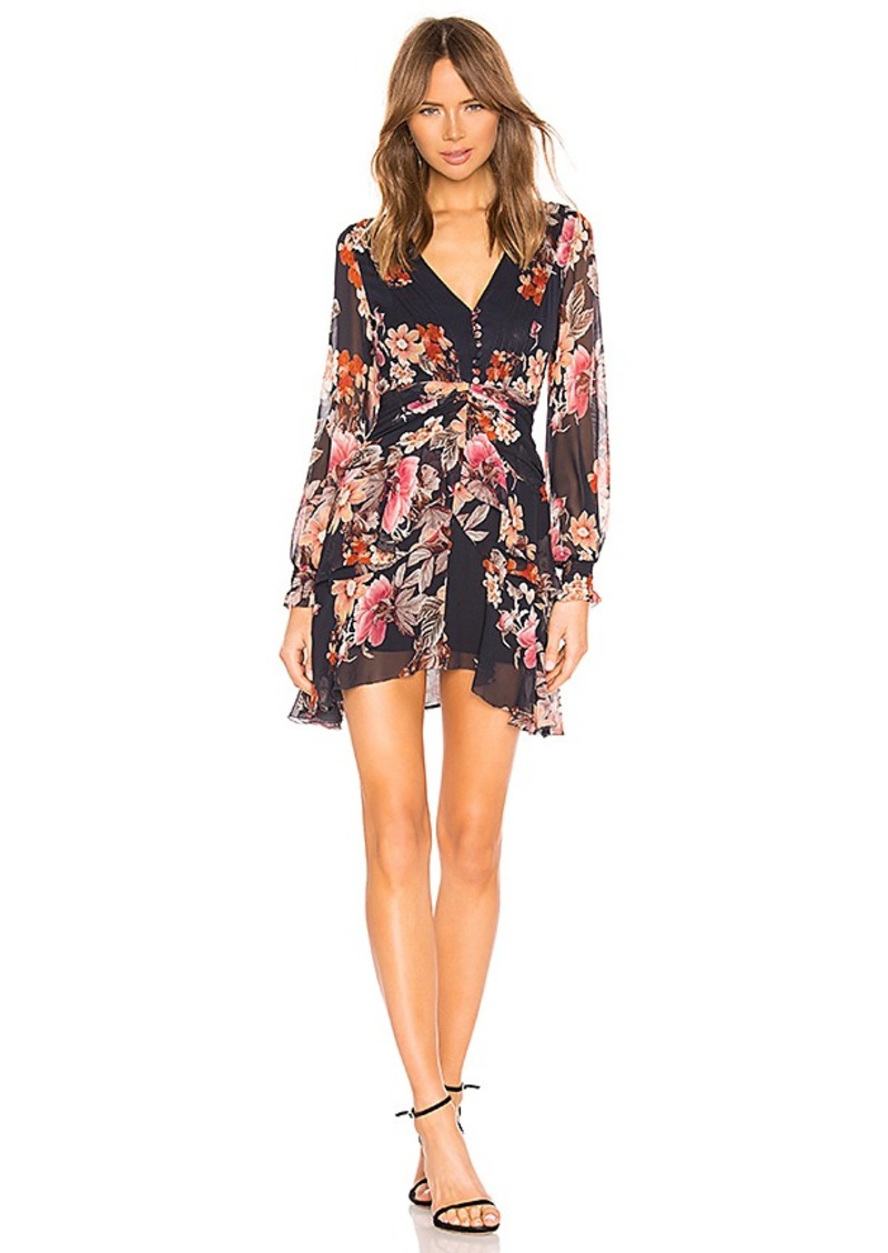 nicholas floral pintuck mini dress