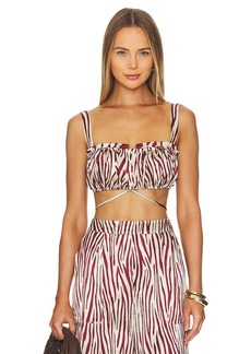 NICHOLAS Tracy Button Front Crop Top