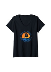 NICHOLAS Womens Buck Creek Sailing Association V-Neck T-Shirt