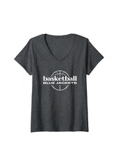 Womens Nicholas County Blue Jackets Basketball V-Neck T-Shirt