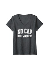 Womens Nicholas County Blue Jackets NO CAP Keepin' It Real V-Neck T-Shirt