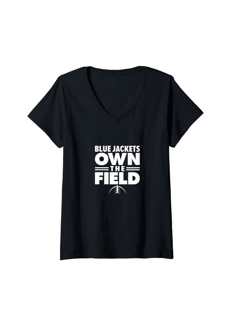 Womens Nicholas County Blue Jackets Own the Field V-Neck T-Shirt