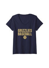 Womens Nicholas County Grizzlies Baseball V-Neck T-Shirt