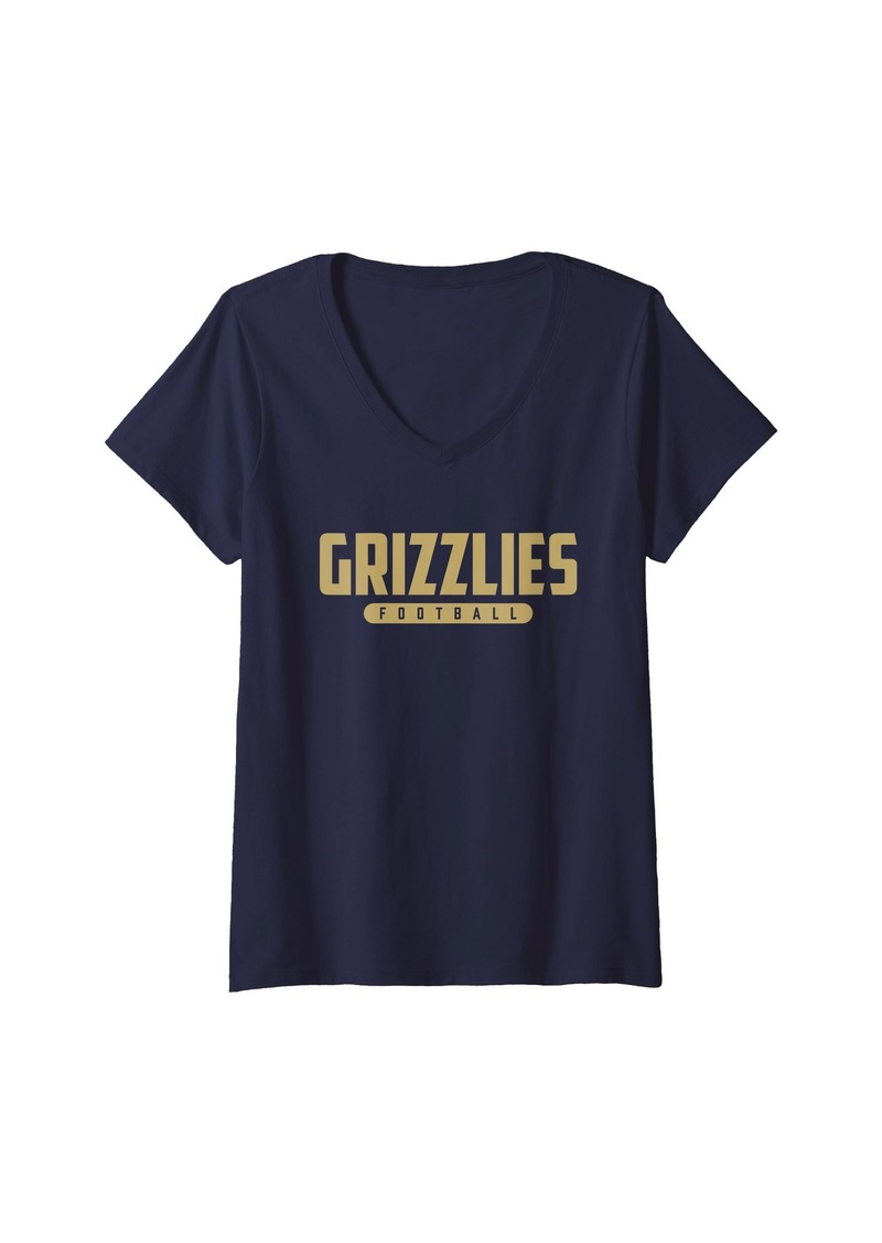 Womens Nicholas County Grizzlies Football V-Neck T-Shirt