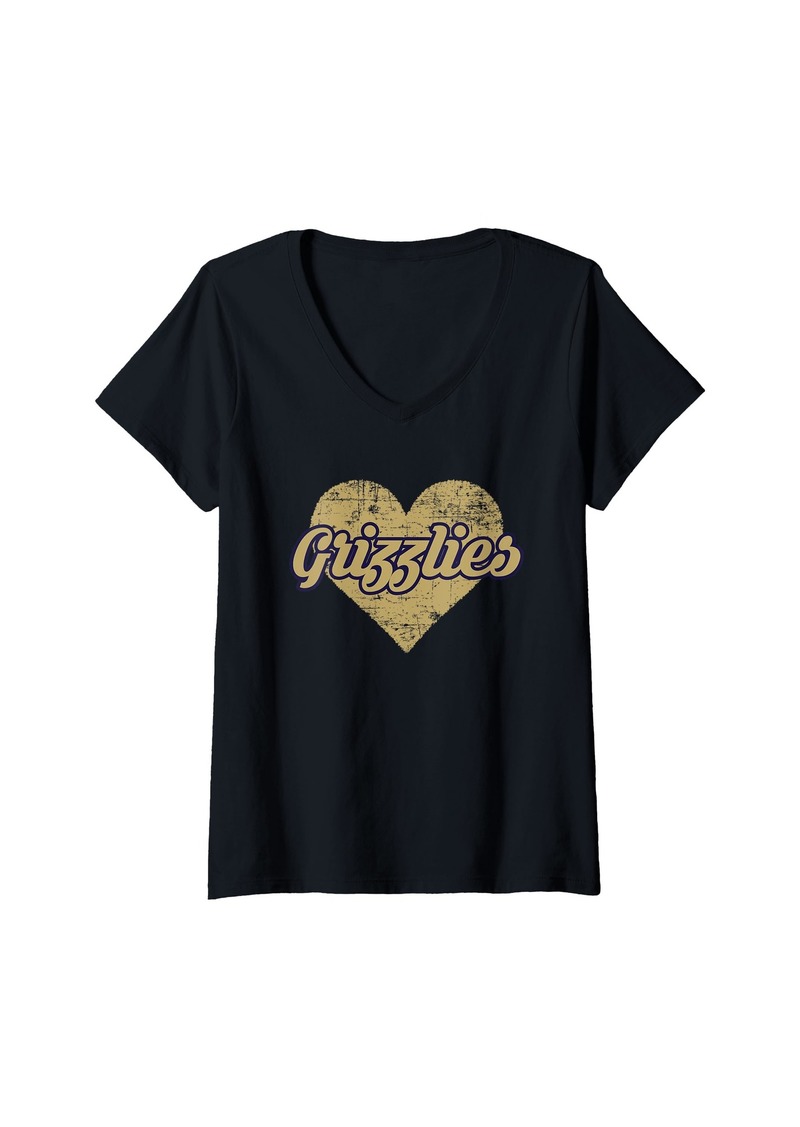 Womens Nicholas County Grizzlies Over Heart V-Neck T-Shirt