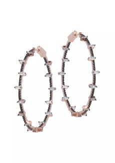 Nickho Rey Jacob 14K-Rose-Gold Vermeil & Crystal Inside-Out Hoop Earrings