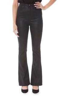 Nicole Miller Glisten High Rise Coated Flare Jeans