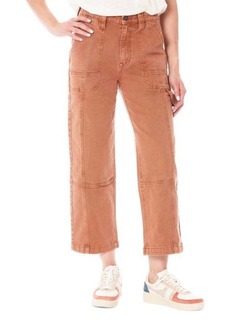 Nicole Miller High Rise Wide Leg Ankle Cargo Jeans