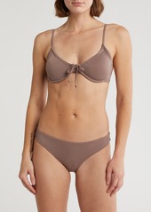 NICOLE MILLER NEW YORK Balconette Two-Piece Bikini Swimsuit in Deep Taupe at Nordstrom Rack