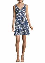 Nicole Miller New York Women's fit and Flare Dress with Embroidery