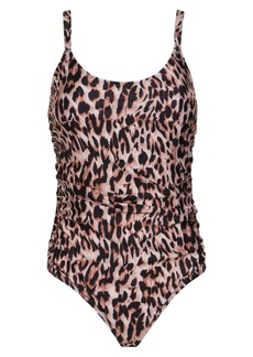 Nicole Miller One-Piece Swimsuit in Classic Leopard at Nordstrom Rack