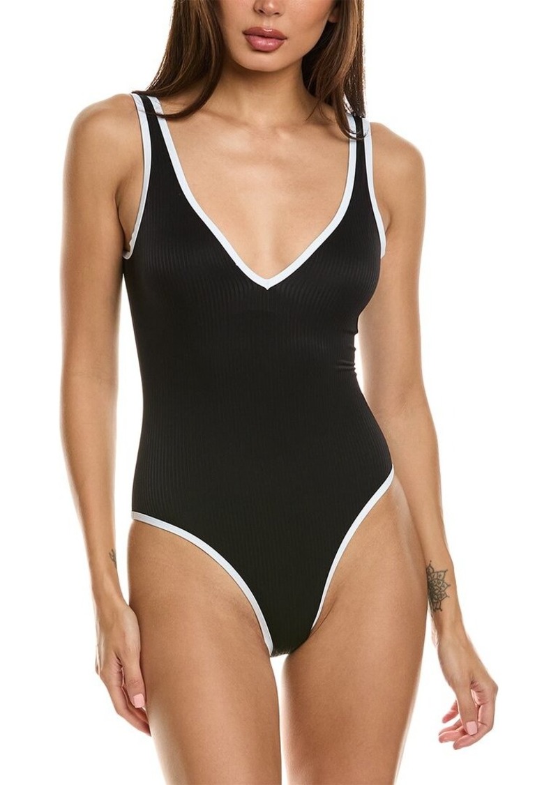 Nicole Miller Ribbed One-Piece