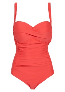 NICOLE MILLER STUDIO Bandeau One-Piece Swimsuit in Poppy Red at Nordstrom Rack