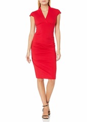 Nicole Miller Women's Hadley Ponte Dress Lipstick red/Lure S