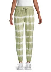 Nicole Miller Tie-Dyed Cotton Joggers