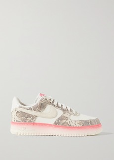 Nike Air Force 1 07 Snake-effect Leather Sneakers