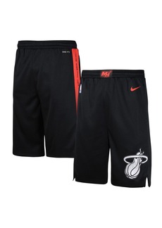 Big Boys Nike Black Miami Heat 2023/24 City Edition Swingman Performance Shorts - Black