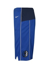 Big Boys Nike Blue Dallas Mavericks Icon Edition Mesh Performance Swingman Shorts - Blue