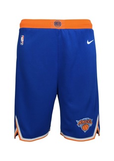 Big Boys Nike Blue New York Knicks Icon Edition Mesh Performance Swingman Shorts - Blue