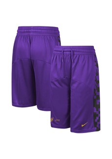 Big Boys Nike Purple Los Angeles Lakers Courtside Starting Five Team Shorts - Purple