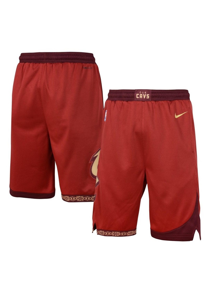Big Boys Nike Red Cleveland Cavaliers 2023/24 City Edition Swingman Performance Shorts - Red