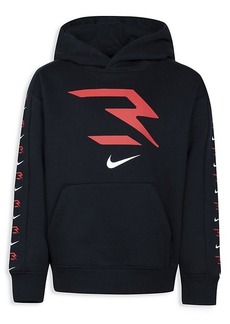 Nike Boy's RWB Believe Achieve Logo-Adorned Fleece Hoodie