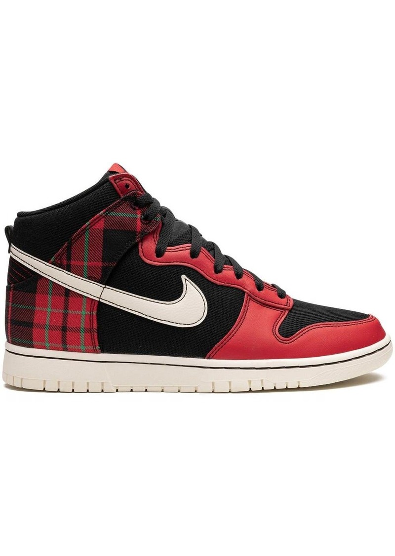 Nike Dunk High "Plaid - Black/Red" sneakers