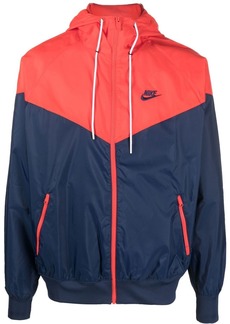 Nike embroidered-logo zip-up hooded jacket