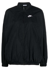 Nike embroidered-logo zipped jacket