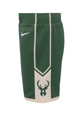 Little Boys and Girls Nike Hunter Green Milwaukee Bucks Icon Replica jersey Shorts - Hunter Green