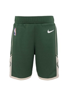 Little Boys and Girls Nike Hunter Green Milwaukee Bucks Icon Replica jersey Shorts - Hunter Green
