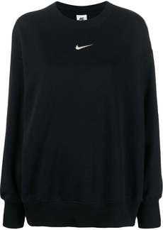 Nike logo-embroidered crew-neck sweatshirt