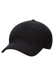Men's and Women's Nike Black Corduroy Lifestyle Club Adjustable Hat - Black