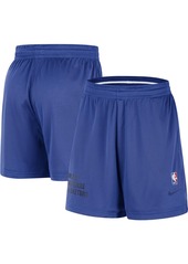 Men's and Women's Nike Blue Dallas Mavericks Warm Up Performance Practice Shorts - Blue