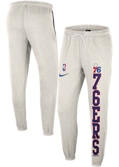 Nike Men's Ash, Royal Philadelphia 76Ers 75Th Anniversary Courtside Fleece Pants - Ash, Royal