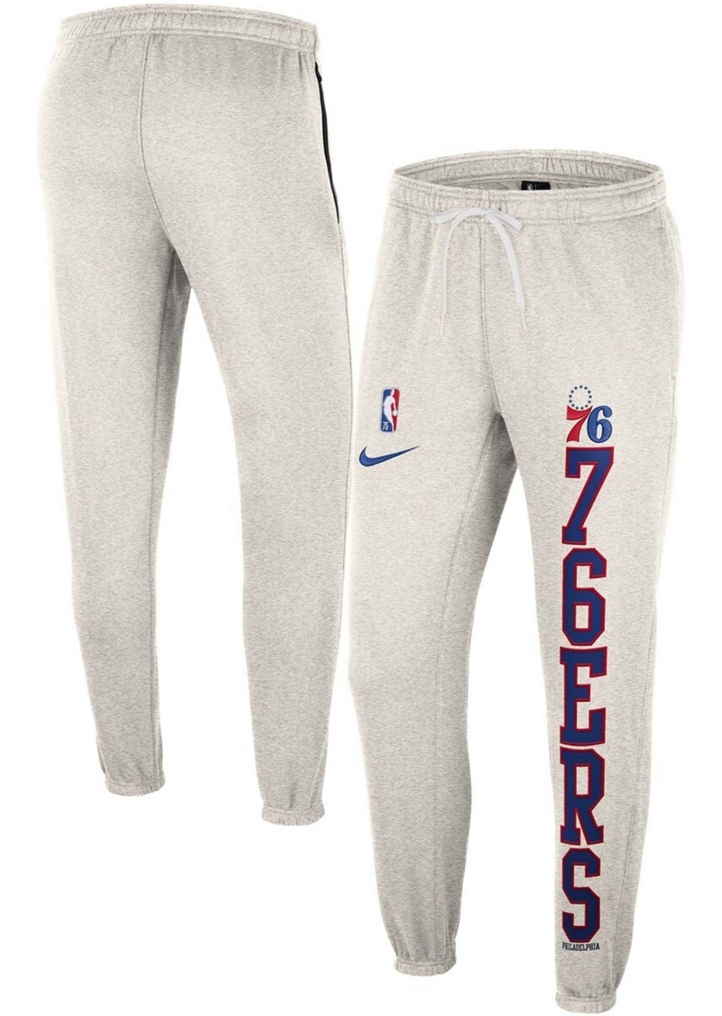 Nike Men's Ash, Royal Philadelphia 76Ers 75Th Anniversary Courtside Fleece Pants - Ash, Royal