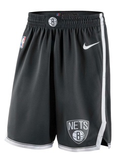 Nike Men's Black 2019/20 Brooklyn Nets Icon Edition Swingman Shorts - Black