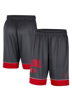 Nike Men's Charcoal and Red Georgia Bulldogs Fast Break Performance Shorts - Charcoal, Red
