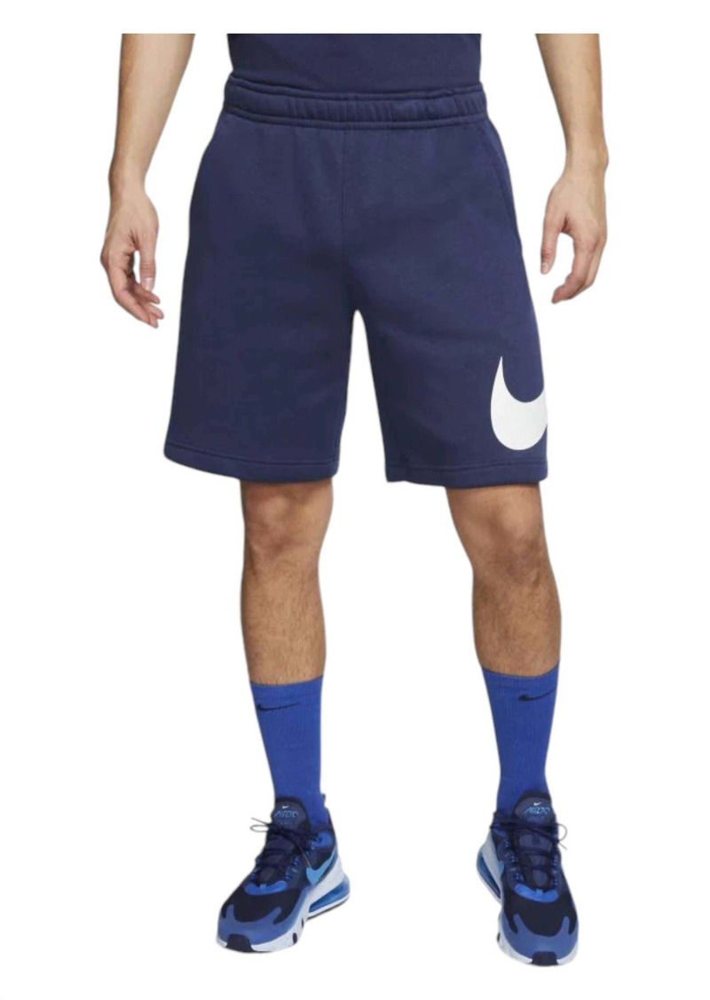 Nike Men's Club Graphic Shorts In Navy