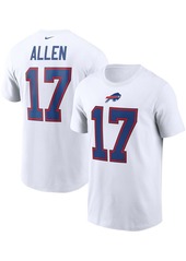 Nike Men's Josh Allen White Buffalo Bills Name and Number T-shirt